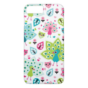 Funda Para iPhone 8 Plus/7 Plus pájaro y búho del pavo real