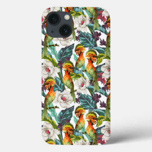 title_seo2 Pájaro y estampado de plores exótico