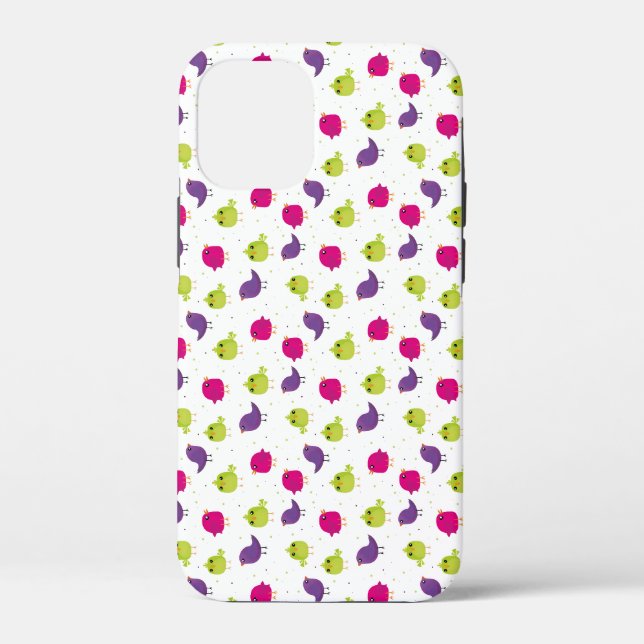 Funda De Case-Mate Para iPhone Pájaros coloridos lindos (Reverso )