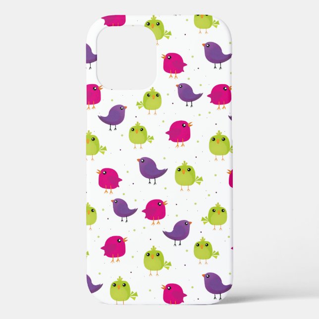 Funda De Case-Mate Para iPhone Pájaros coloridos lindos (Reverso )