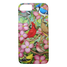 Pájaros del patio trasero en caso del iPhone del