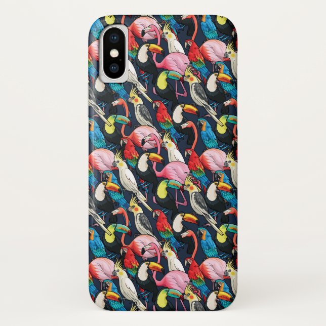 Funda De Case-Mate Para iPhone Pájaros exóticos (Reverso)