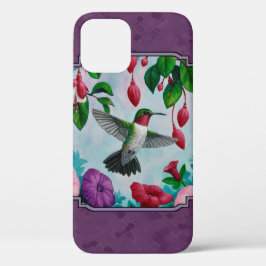 title_seo2 Pájaros Hummingbirds and Flowers Purple