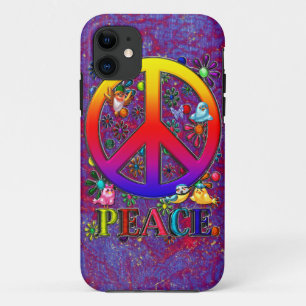 Funda Para iPhone 11 Pájaros y flores retros modernos del texto del