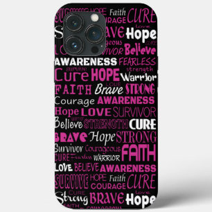 Funda Para iPhone 13 Pro Max Palabras de sensibilización... Cáncer de mama