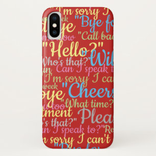 Funda Para iPhone X Palabras jugosas en colores que muestran conversac