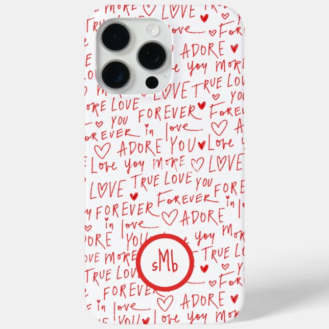 Funda De Case-Mate Para iPhone Palabras Románticas Día de San Valentín (Reverso )