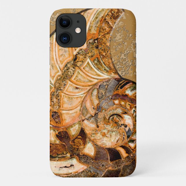 Funda De Case-Mate Para iPhone "Paleo moda" Cleoniceras limpian fósil amoniita (Reverso)
