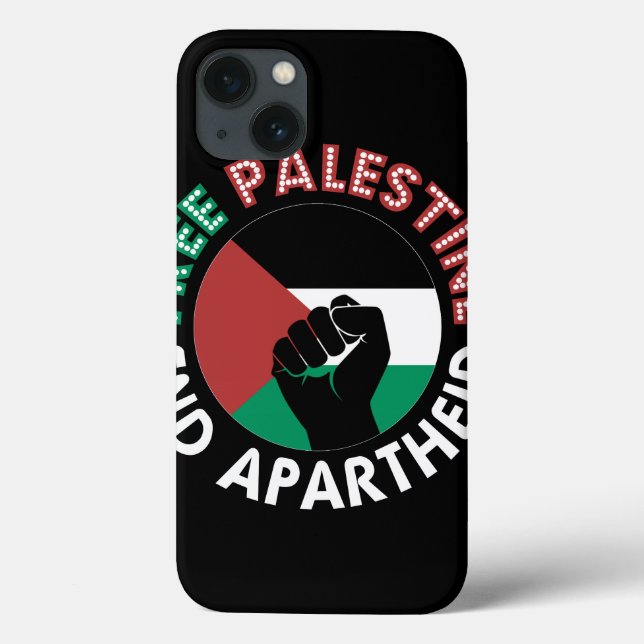 Funda De Case-Mate Para iPhone Palestina Libre termina con bandera del Apartheid  (Reverso)