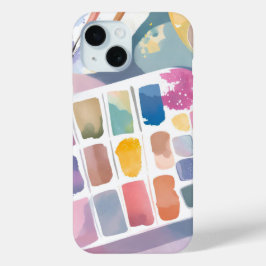 Funda Para iPhone 15 Paleta de pintura | acuarela de color bonito