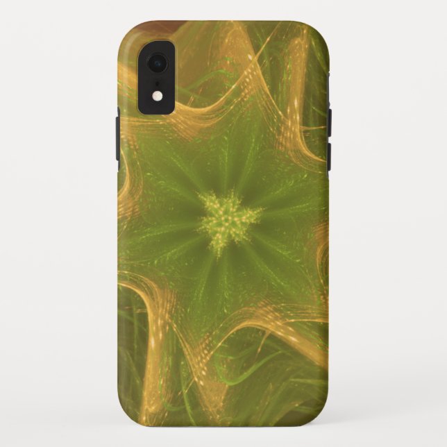 Funda De Case-Mate Para iPhone Paleta verde de luz fractal para estuche de teléfo (Reverso)