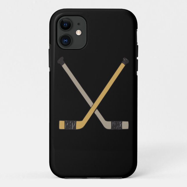 Funda De Case-Mate Para iPhone Palillos de hockey (Reverso)