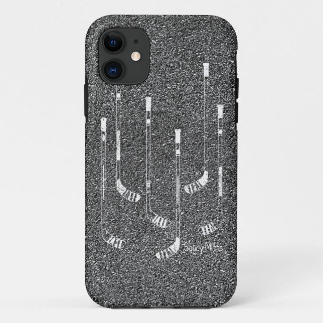 Funda De Case-Mate Para iPhone Palillos de hockey (Reverso)