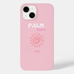 Funda Para iPhone 14 De Case-Mate Palm Beach, Preppy, Preppy Room, Pink