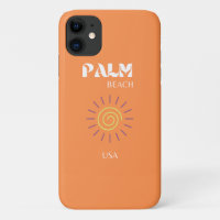 Palm Beach, Travel Art, Preppy, Naranja