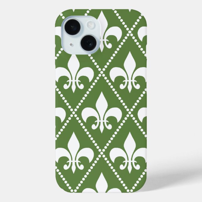 Funda De Case-Mate Para iPhone Palm Fleur de Lis (Reverso )