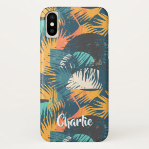 Funda Para iPhone X Palm Leaf Pattern casos de teléfono con nombres pe