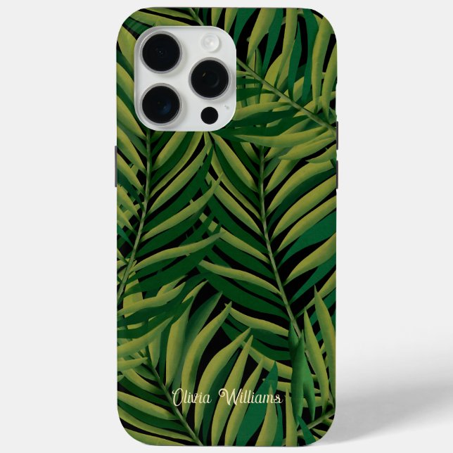 Funda De Case-Mate Para iPhone Palm negra y verde deja estética (Reverso )