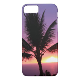Funda Para iPhone 8/7 Palm Tree hawaiana y colorido atardecer