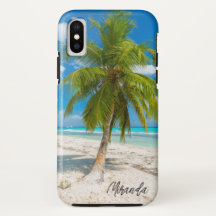 Palm Tree Tropical Beach Personalizada