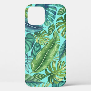 Funda Para iPhone 12 Palm tropical verde y Verde azulada Banana Monster