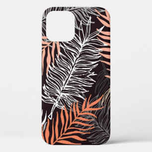 Funda Para iPhone 12 Palma de garabato: Patrón de leafy dibujado a mano