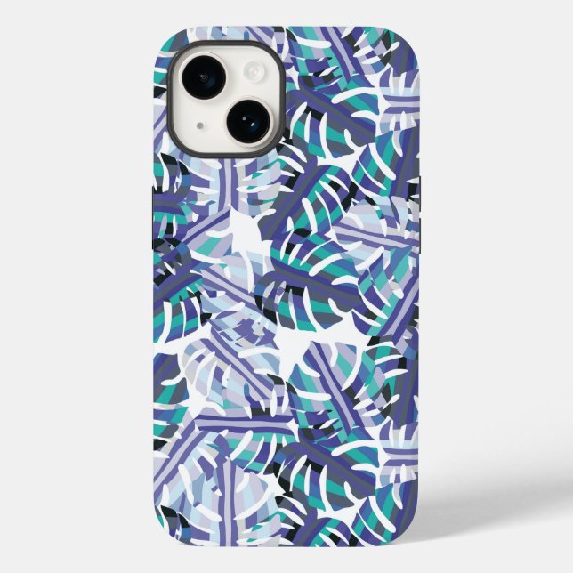 Funda De Case-Mate Para iPhone Palmas tropicales Imprimir Funda para iPhone 14 (Reverso )