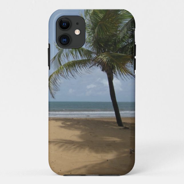 Funda De Case-Mate Para iPhone Palmera en la foto de la playa (Reverso)