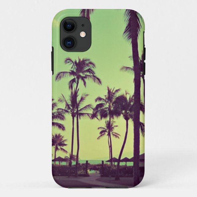 Funda De Case-Mate Para iPhone Palmera tranquila (Reverso)