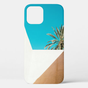 Funda Para iPhone 12 Palmera verde bajo cielo azul por la mañana