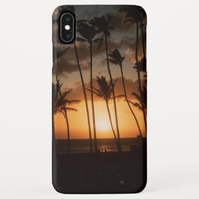 Funda De Case-Mate Para iPhone Palmeras al atardecer (Reverso)