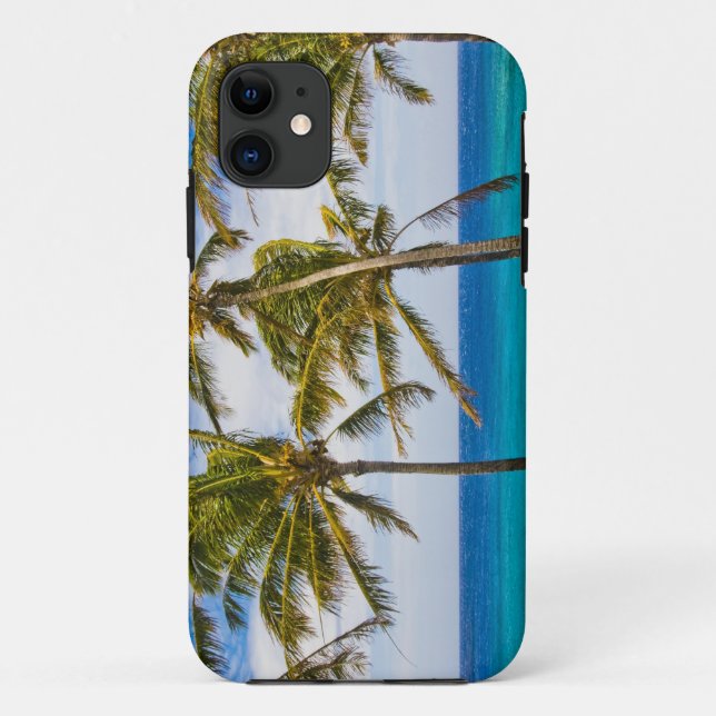 Funda De Case-Mate Para iPhone Palmeras de coco (Cocos nucifera) que se mecen (Reverso)