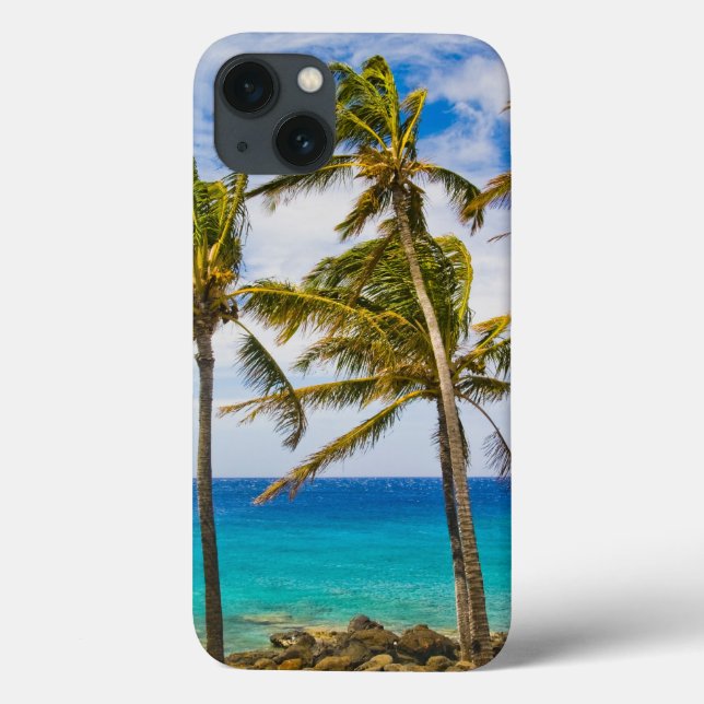 Funda De Case-Mate Para iPhone Palmeras de coco (Cocos nucifera) que se mecen (Reverso)