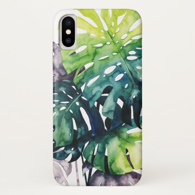 Funda De Case-Mate Para iPhone Palmeras de luz de fuerza - hoja dividida (Reverso)