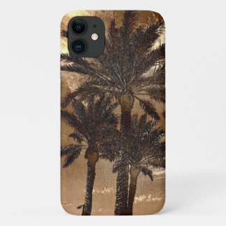 Funda Para iPhone 11 Palmeras en la alta Sepia