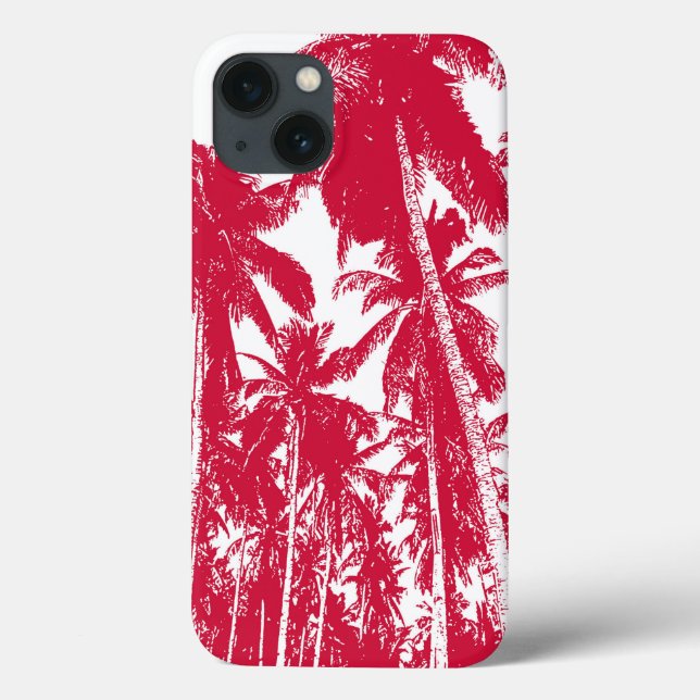 Funda De Case-Mate Para iPhone Palmeras en un diseño posterizado (Reverso)