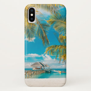 Funda Para iPhone X Palmeras en una puesta del sol hermosa
