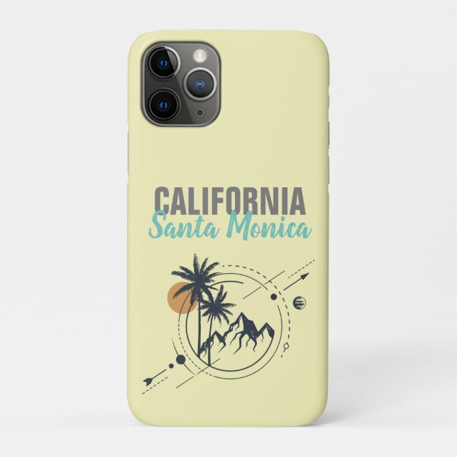 Funda De Case-Mate Para iPhone Palmeras Geométricas de Santa Mónica California (Reverso)