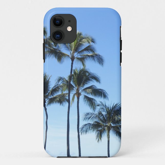 Funda De Case-Mate Para iPhone Palmeras hawaianas (Reverso)