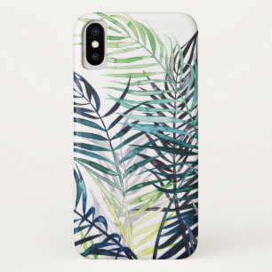 Funda Para iPhone X Palmeras iluminadas - Hojas tropicales