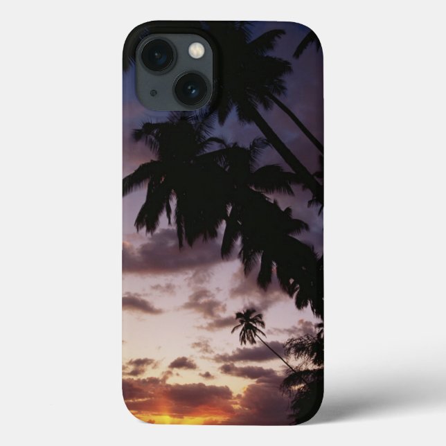 Funda De Case-Mate Para iPhone Palmeras junto al mar (Reverso)
