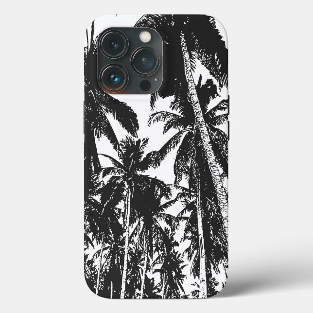 Funda De Case-Mate Para iPhone Palmeras negras (Reverso )