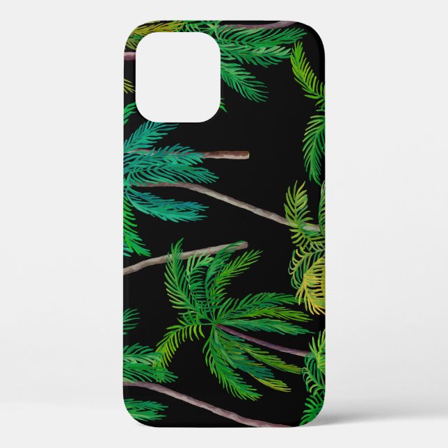 Funda De Case-Mate Para iPhone Palmeras: Patrón de verano acrílico. (Reverso )