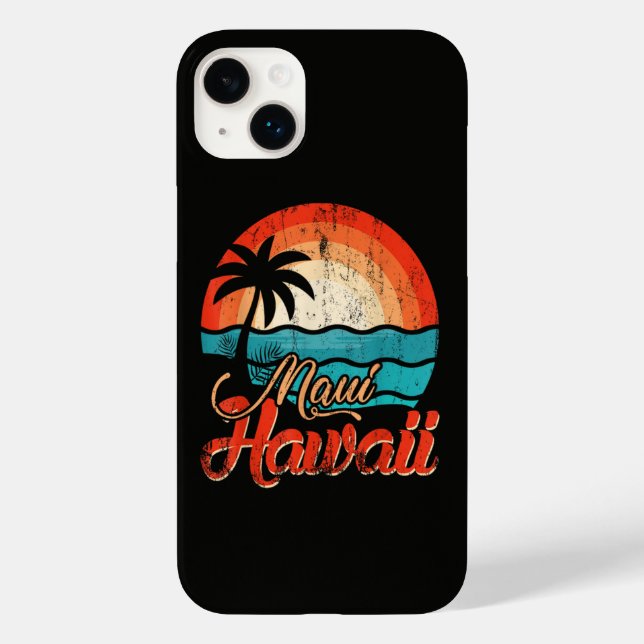Funda De Case-Mate Para iPhone Palmeras Playa Hawaiana (Reverso )
