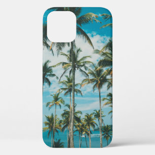 Funda Para iPhone 12 Palmeras por encima del océano, de tonalidad vint