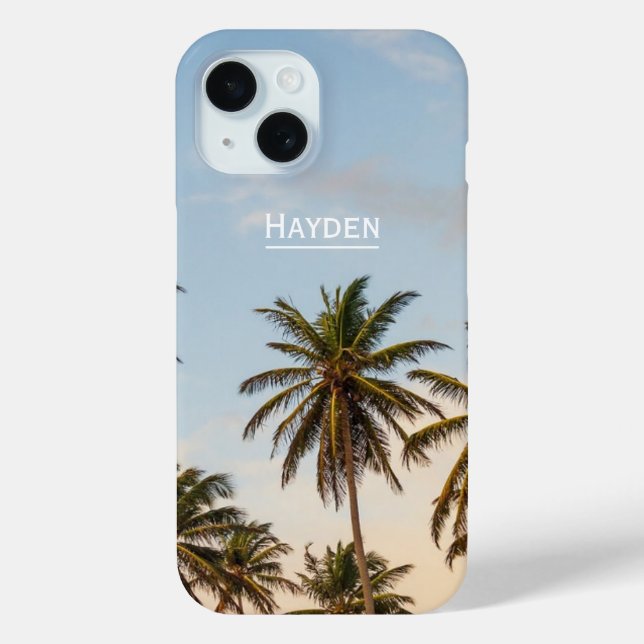 Funda De Case-Mate Para iPhone Palmeras Tropicales (Reverso )
