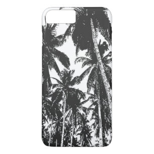 Funda Para iPhone 8 Plus/7 Plus Palmeras tropicales en blanco y negro