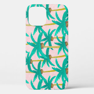 Funda Para iPhone 12 Palmeras Tropicales: Patrón de verano acuarela