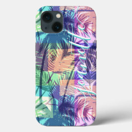 Funda Para iPhone 13 Palmeras tropicales personalizadas