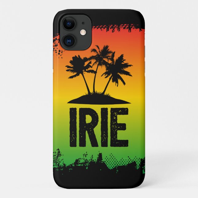 Funda De Case-Mate Para iPhone Palmeras tropicales y rasta de la IRIE jamaiquina  (Reverso)